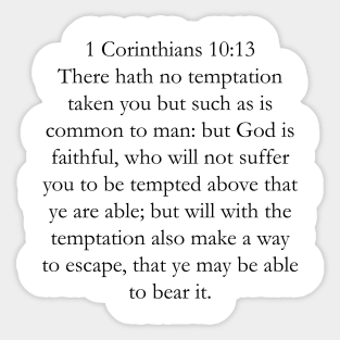 1 Corinthians 10:13 KJV Sticker